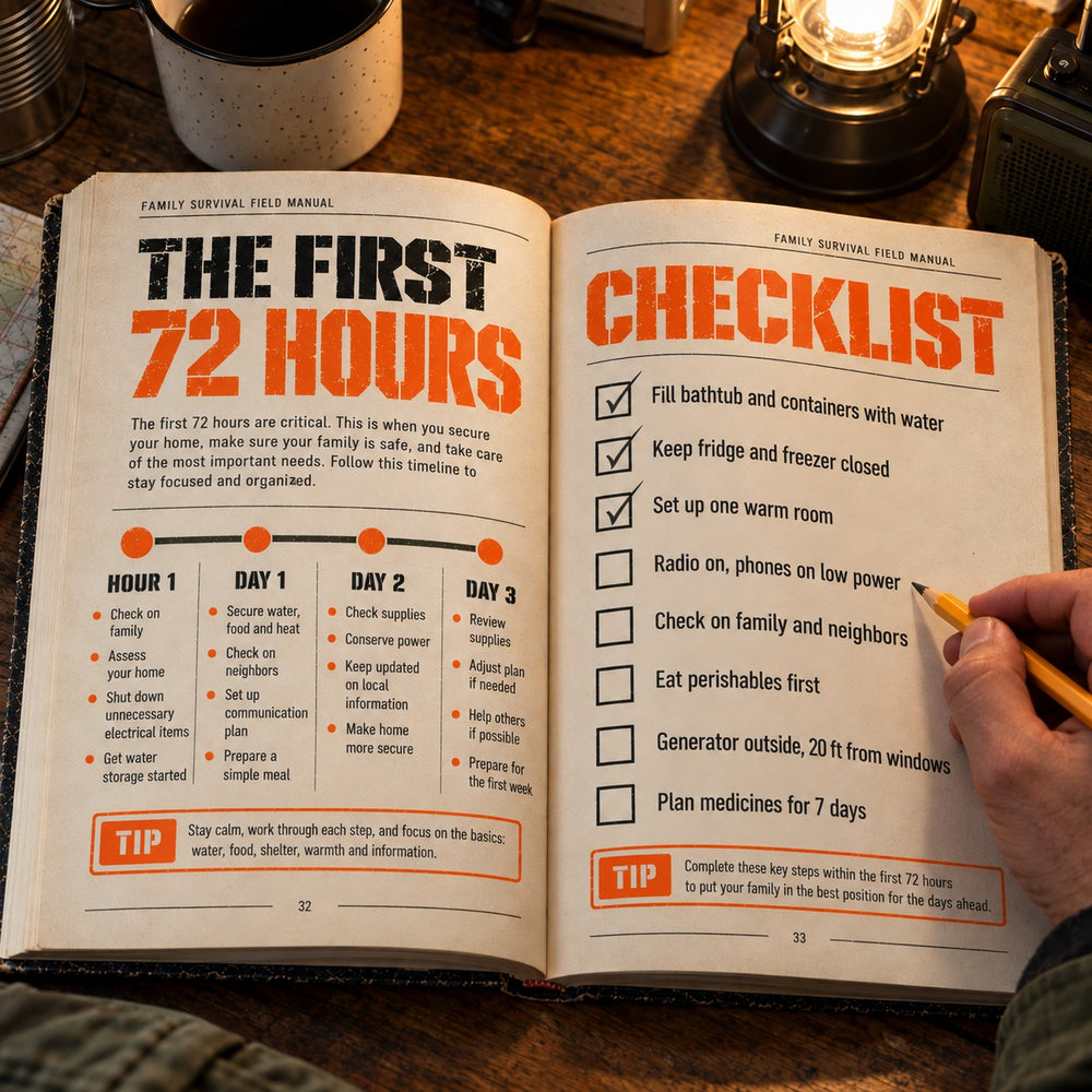 Inside the book: The First 72 Hours plan and tick-box checklist